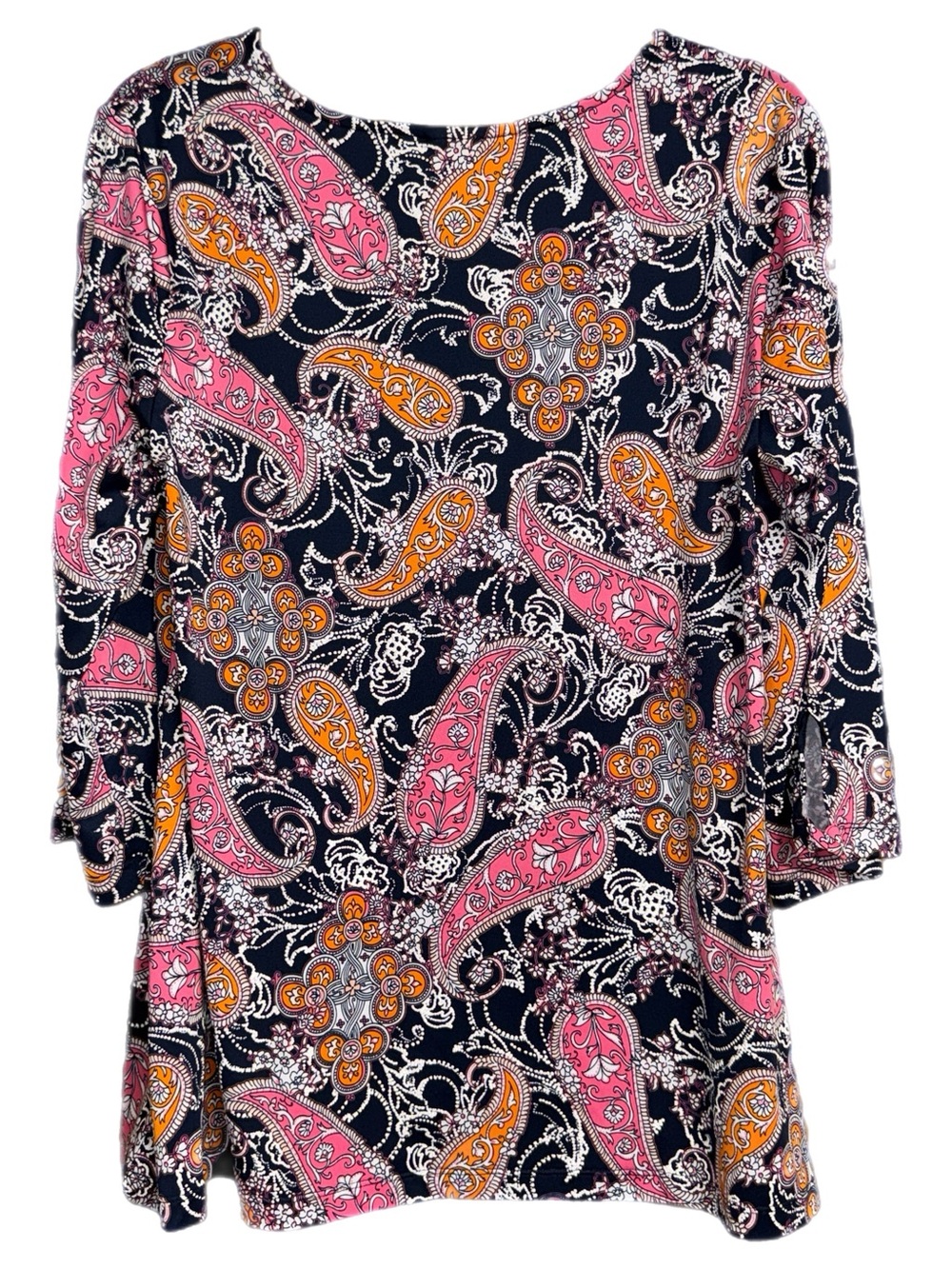 Ruby Rd. - Paisley Beaded Neck Tunic - Stretch Knit - Size Medium - Picture 6 of 8
